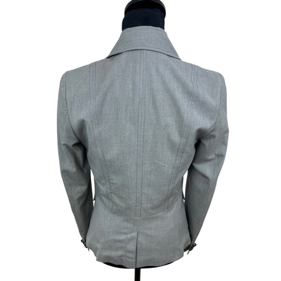 Reiss Single Breasted One Button Suit Women's Gray Tailored Fit Office Siren - Picture 6 of 16